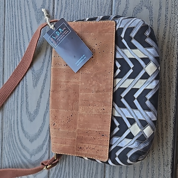 NWT Handmade Cork shoulder bag | Sew Da Kine | Hawaii - Picture 2 of 14
